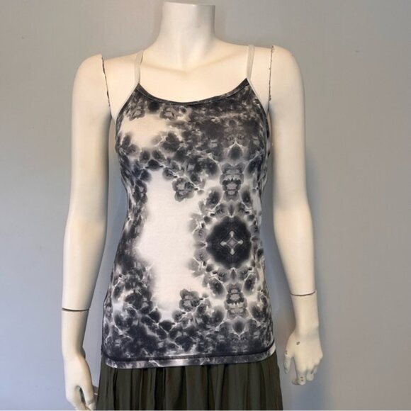 lululemon athletica Tops - Lululemon Workout Tank Top Gray White Tie Dye Size 6